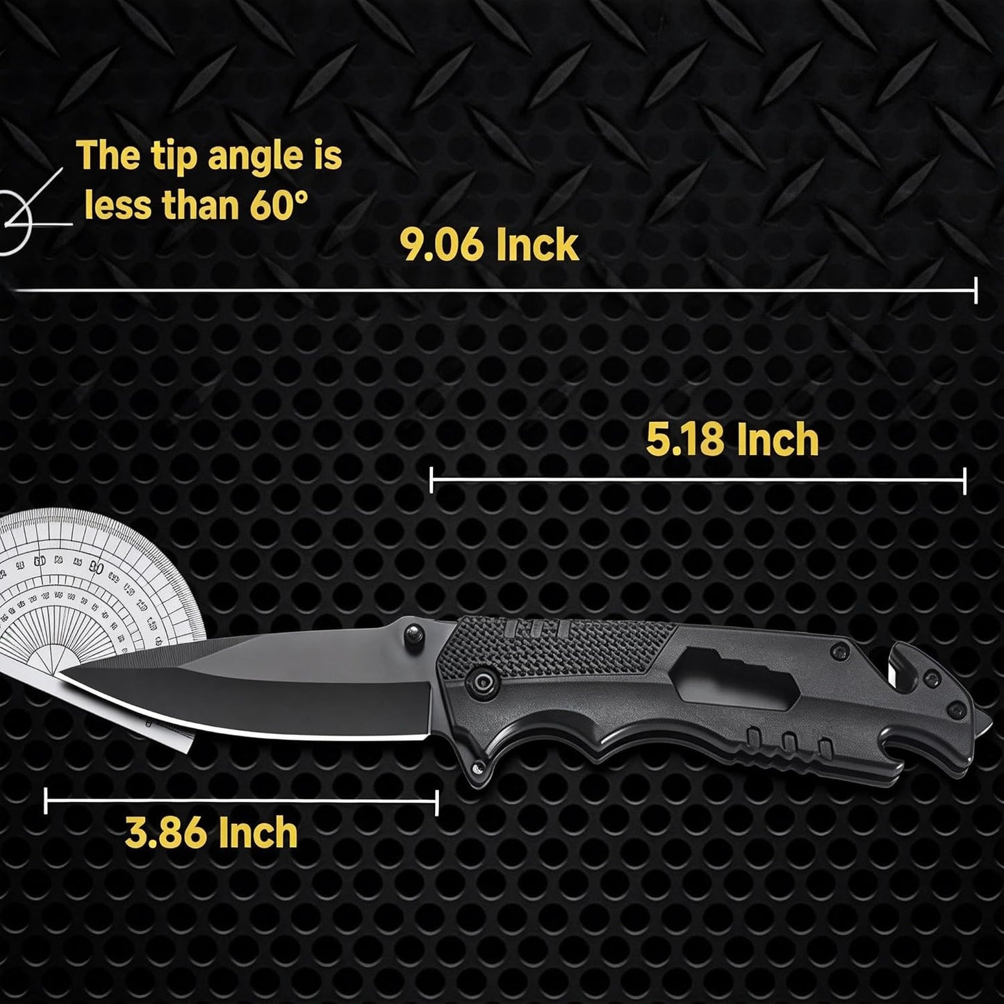 Navaja bolsillo hoja dentada plegable supervivencia táctica EDC
