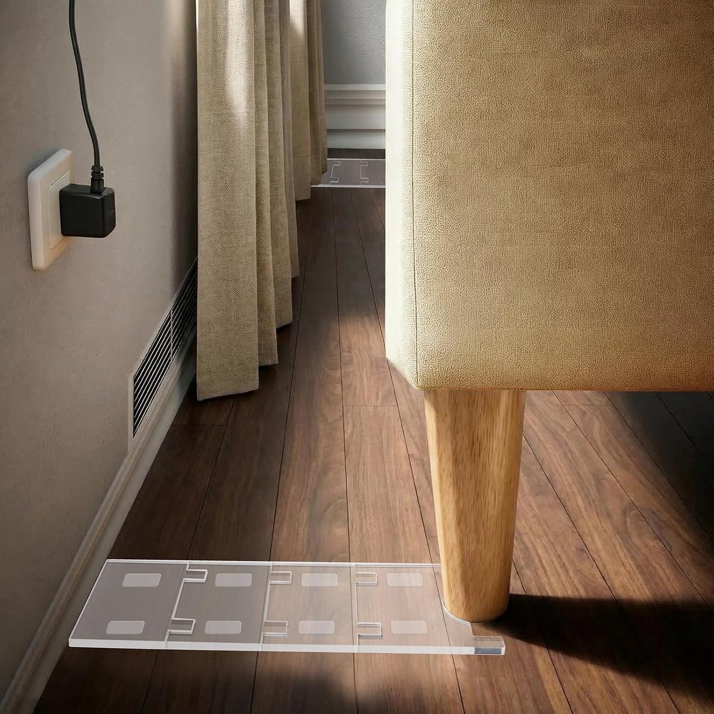 2 Espaciadores Acrílicos Transparentes para Muebles Sofá Cama