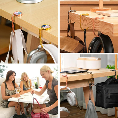 Percha plegable para bolsos mujer paquete 1 unidad mármol