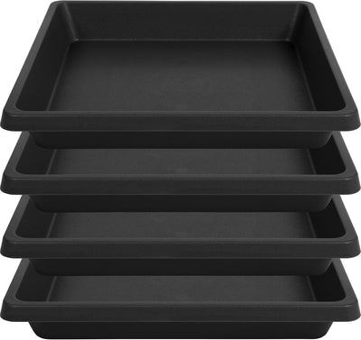 4 Pzas Platillos Cuadrados 6pulg para Macetas Interiores Exteriores