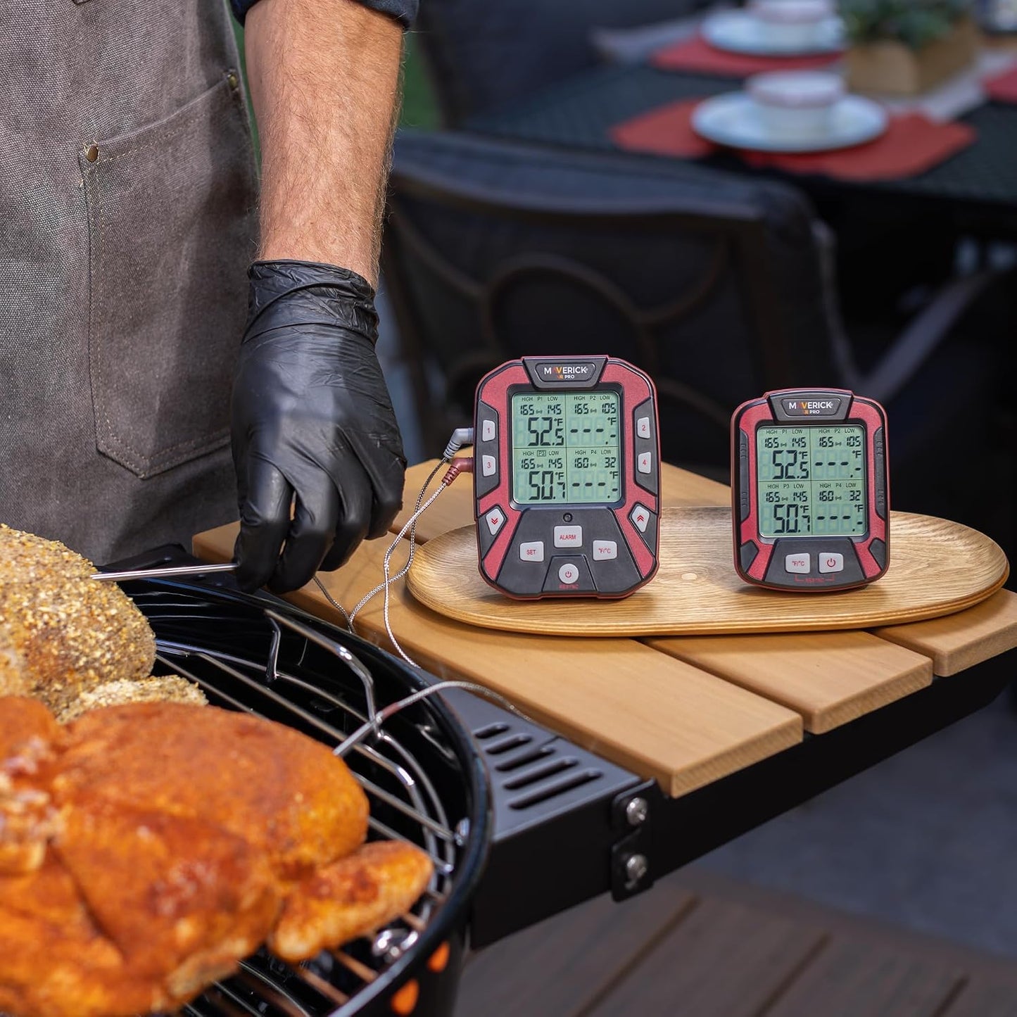 Termómetro inalámbrico con 4 sondas para barbacoa SnS Grills
