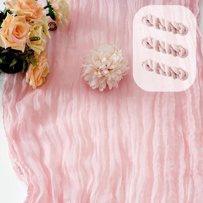 Camino Mesa Estopilla Bohemia Semitransparente Rosa Set 3