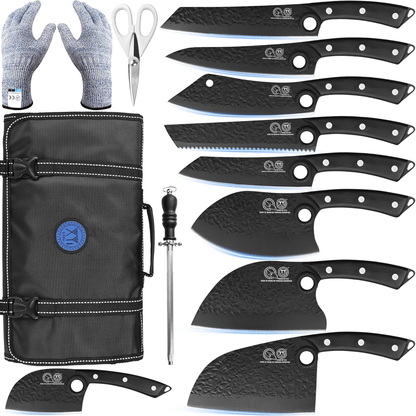 Set Cuchillos Chef Acero Alto Carbono con Bolsa
