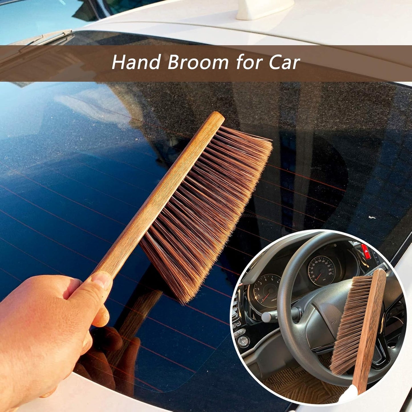 Cepillo limpieza suave para coche cama sofá jardín mango madera