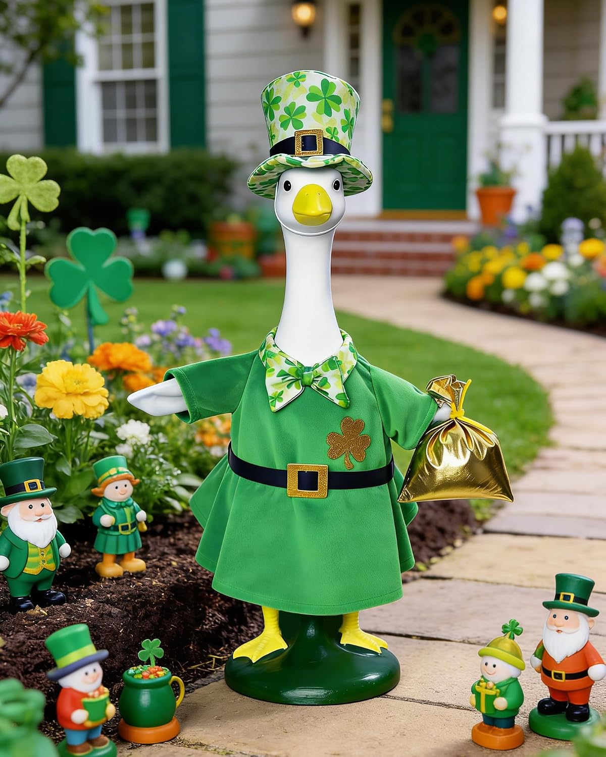 Traje ganso San Patricio para estatua 23pulg