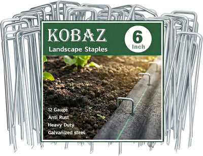 100 Grapas Paisaje 6pulg Galvanizadas Jardinería Antioxidantes
