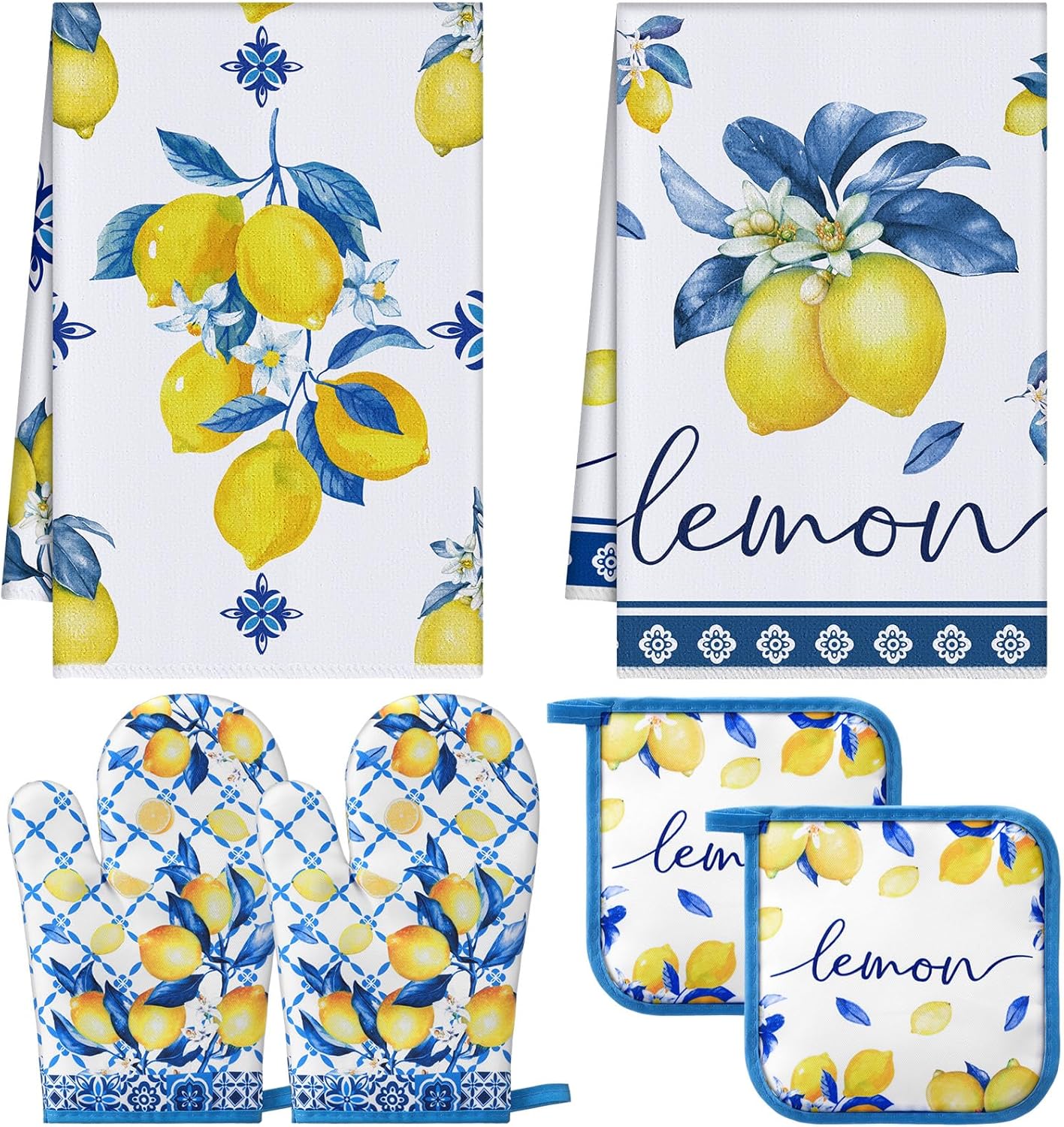 Set 6 Pzas Accesorios Cocina Mediter. Limón Capri