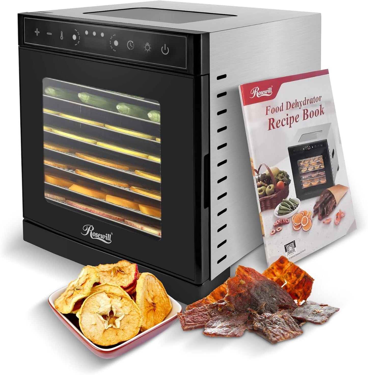 Deshidratador Alimentos 400W 8 Bandejas Acero Inox Control Temp
