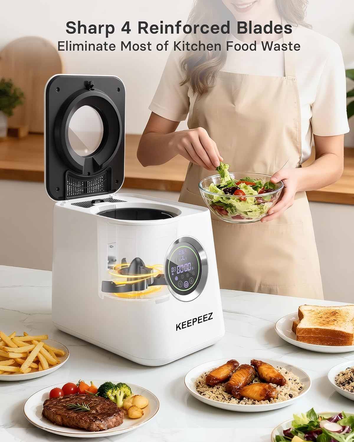 Compostador cocina Smart Mill 1gal con pantalla tactil 4 cuchillas