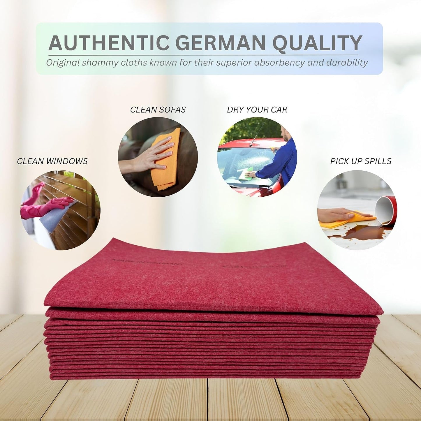 10 Paños Gamuza Alemanes Extra Grandes Absorbentes para Mascotas