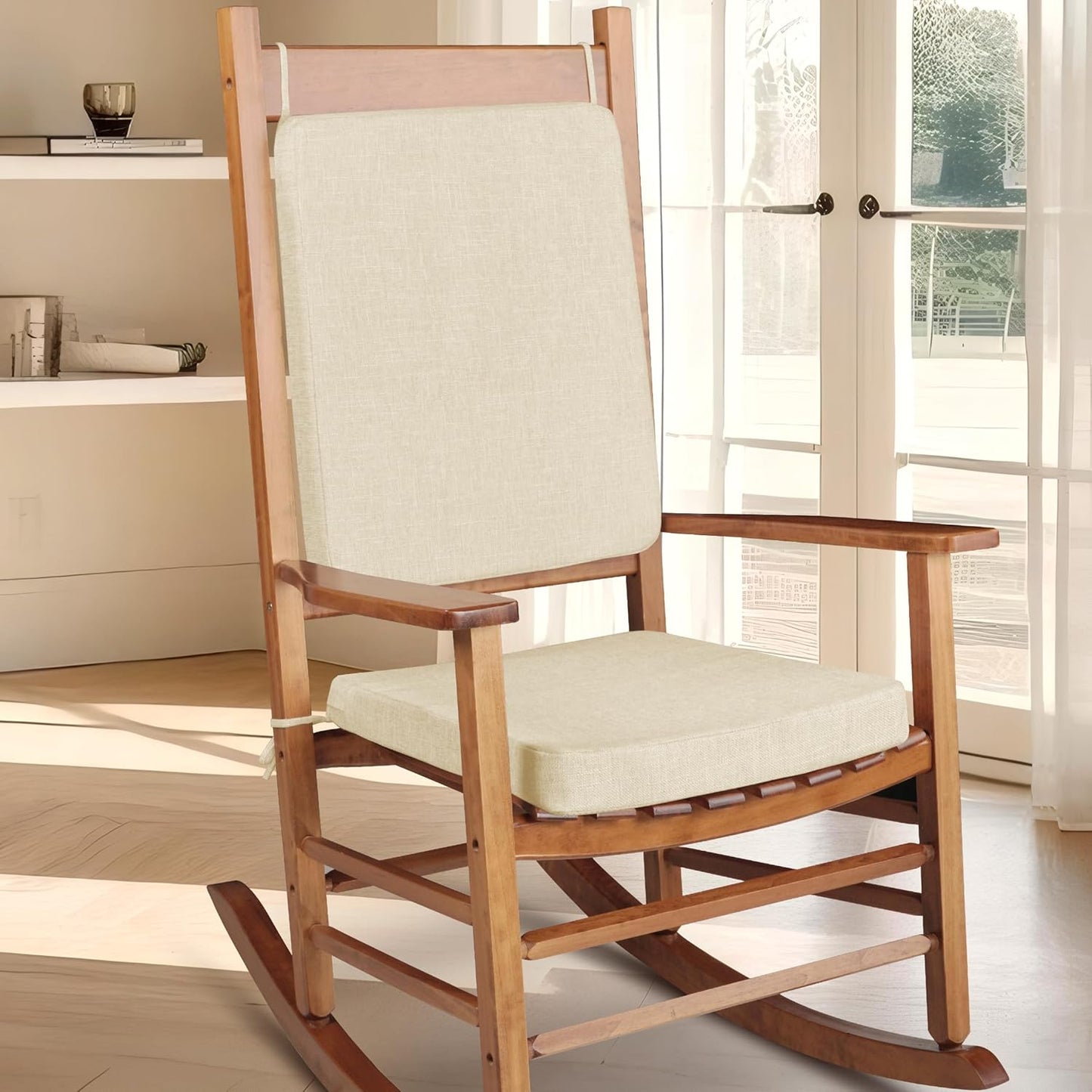 Set 2 Cojines Silla Comedor y Silla Balancín Color Beige