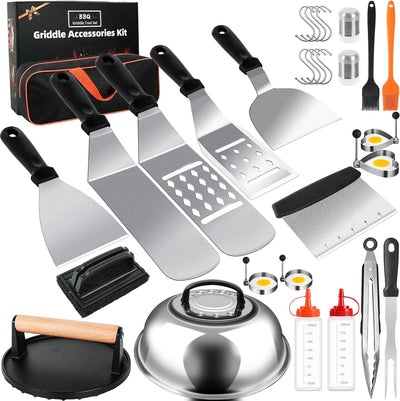 Kit 30 Pzas Accesorios Parrilla Espátulas Prensas