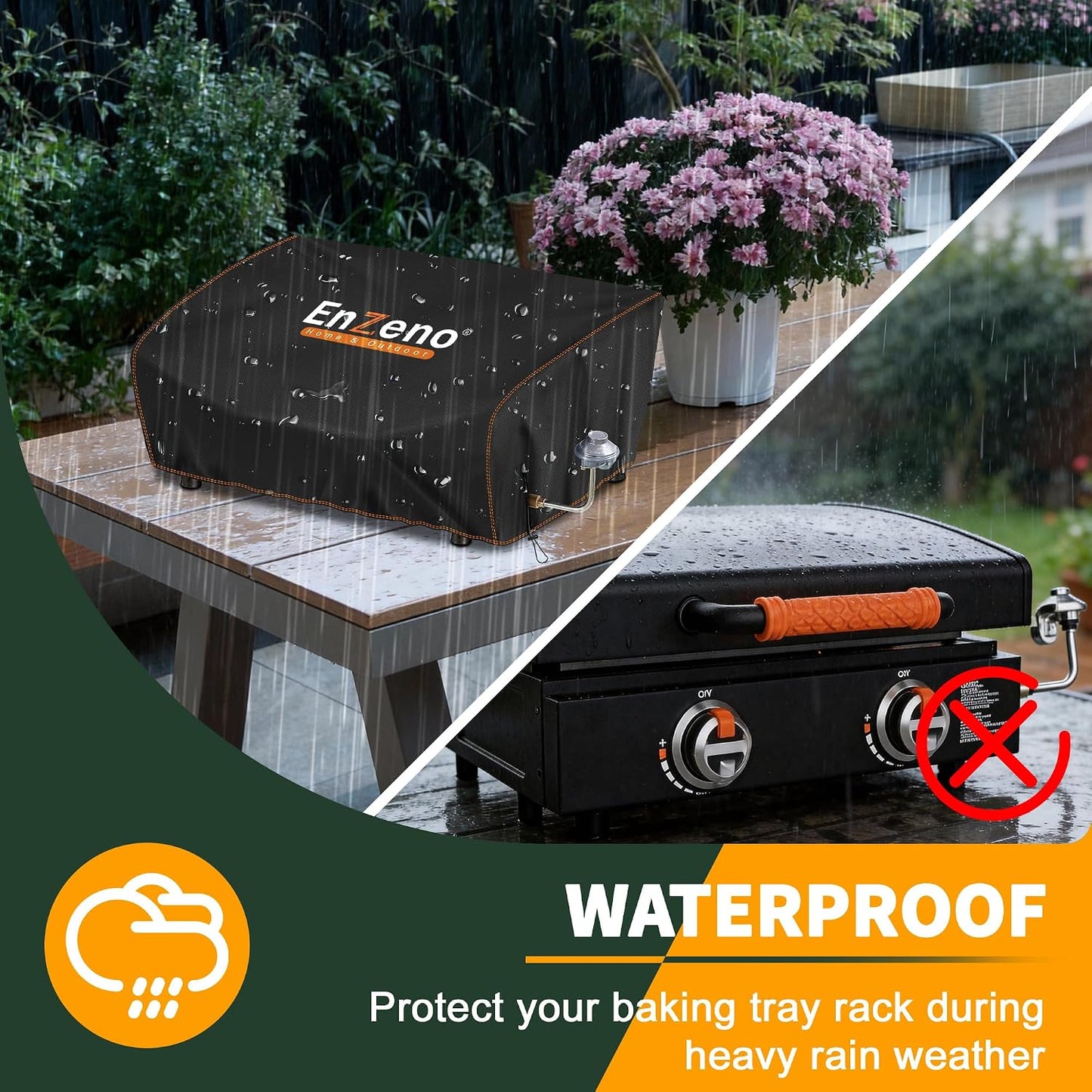 Cubierta parrilla Blackstone 22pulg con capucha impermeable