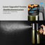 Botella dispensadora de aceite de oliva vidrio 2 en 1 negro