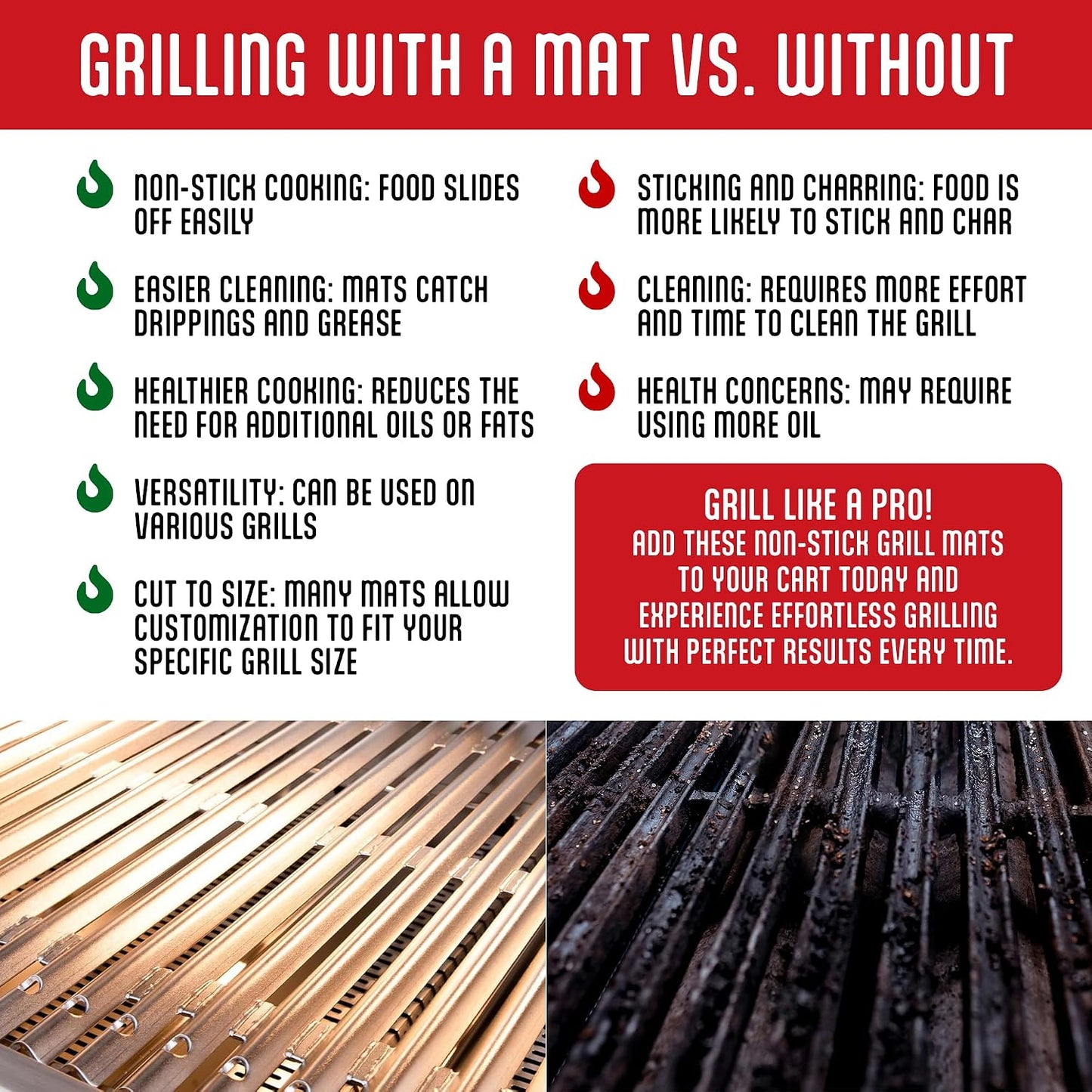 Alfombrillas antiadherentes para parrilla juego 3