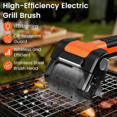 Escoba eléctrica de acero inoxidable 304 para parrilla