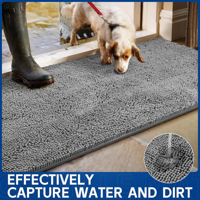 Felpudo antipolvo para perros 152x91cm lavable antideslizante