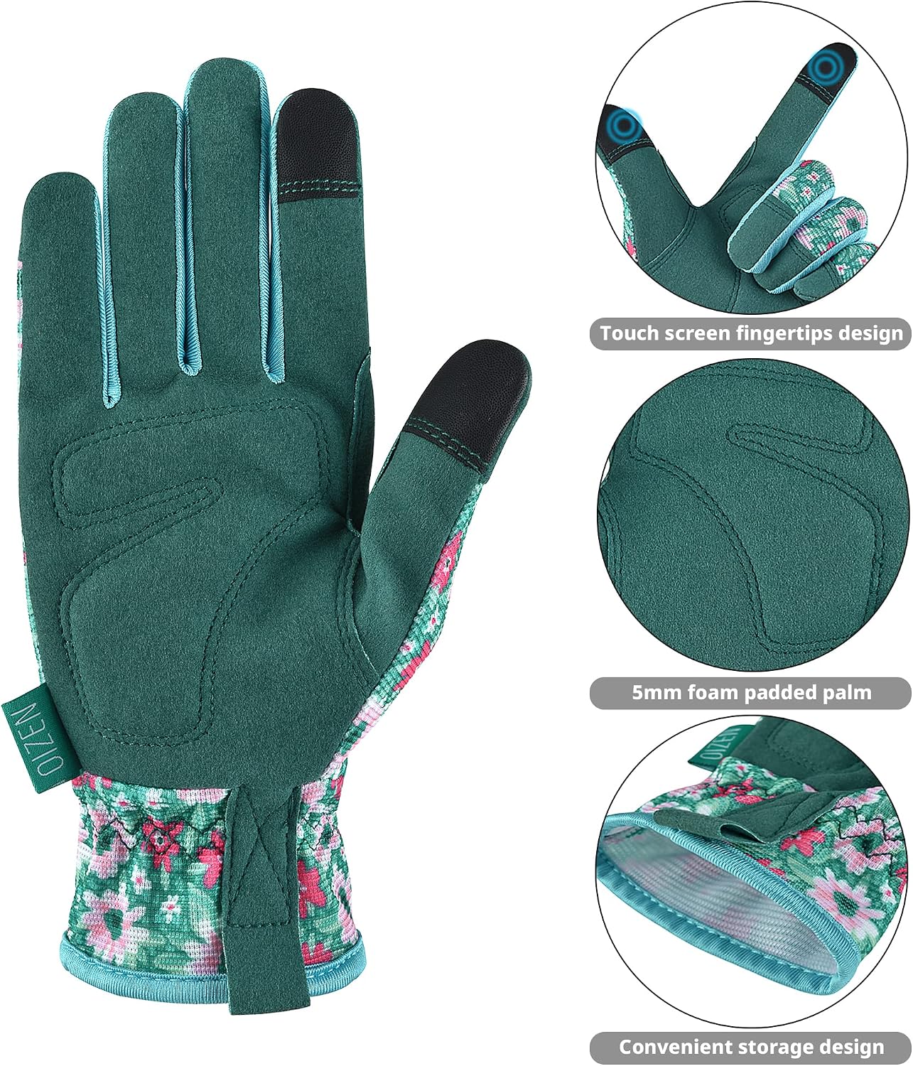 Guantes jardinería tactiles resistentes espinas talla L