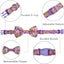 Collar Pascua perro ajustable patrón conejo morado zanahoria