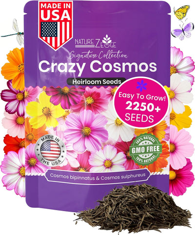 Semillas Cosmos 0.55oz fabricadas EE.UU. flores anuales