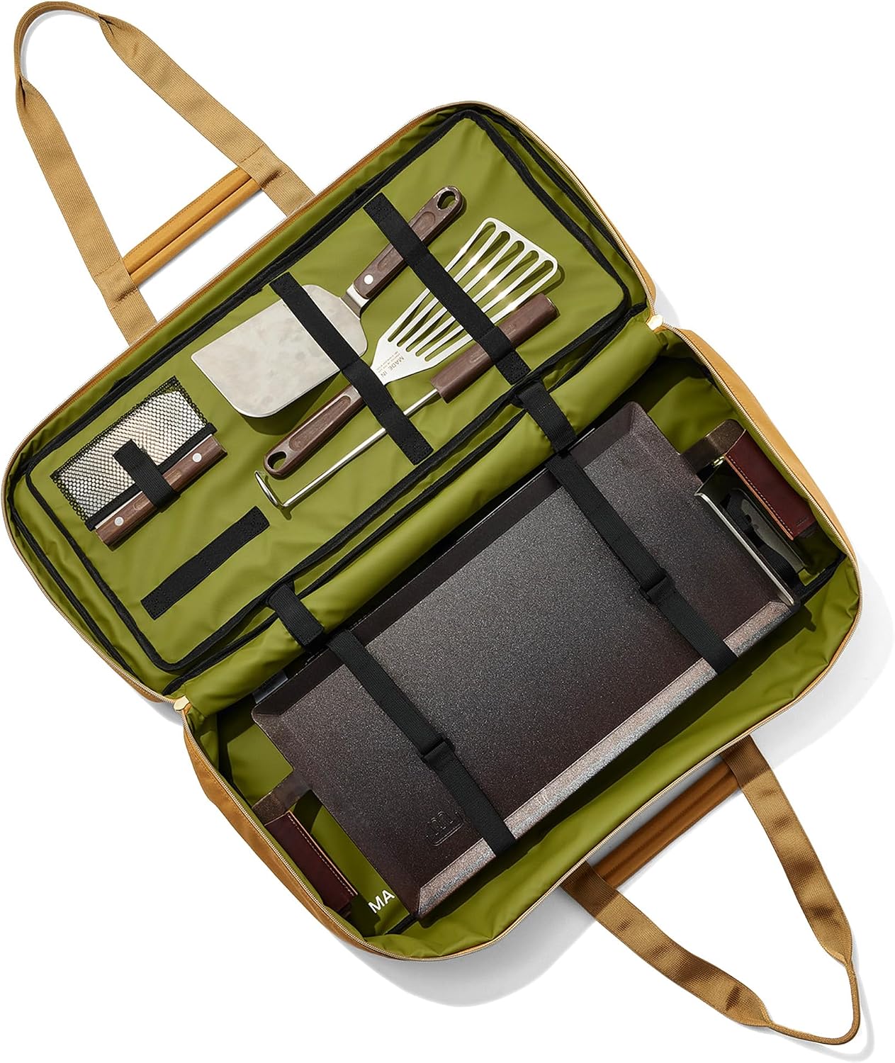 Bolsa utilidad plancha acero carbono 2 quemadores nylon
