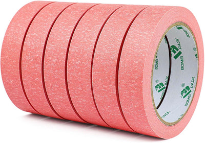 6 Pzas Cintas Pintor Rosas 0.94pulg x30yd Adhesiva
