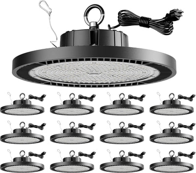 Luz LED UFO 200W 5000K 12 Pzas para garaje taller