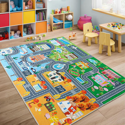 Alfombra coche niños respaldo antiderrap lavable 4 estaciones