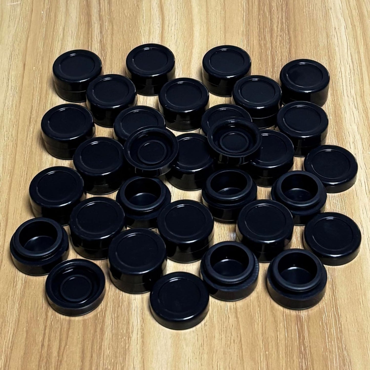 Paquete de 16 tarros antiadherentes de cera de silicona negro