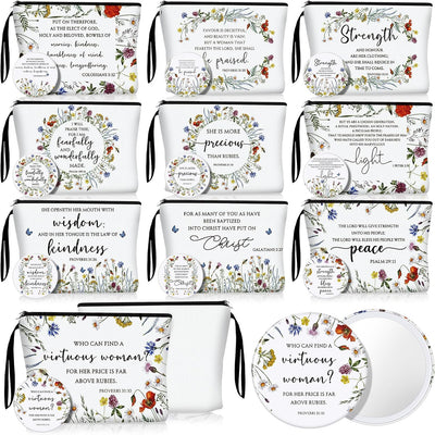 10 bolsas maquillaje cristianas para madre regalo inspirador Biblia
