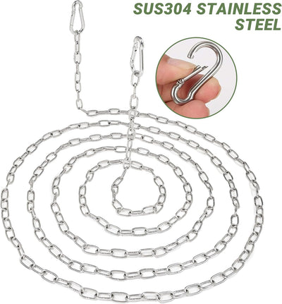 Cadena acero inox 10pulg eslabones desmontables resistente camping
