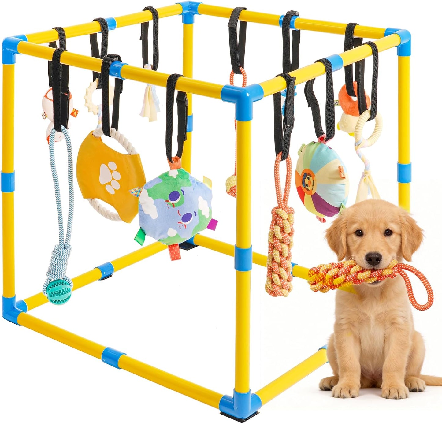 Gimnasio perros 23.6x23.6pulg con 12 juguetes antiderrap