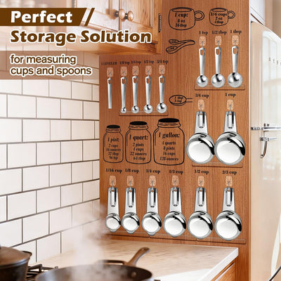 Organizador tazas cucharas medidoras 16 ganchos