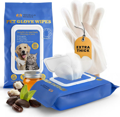 Toallitas limpieza mascotas guantes desodorizantes perros gatos