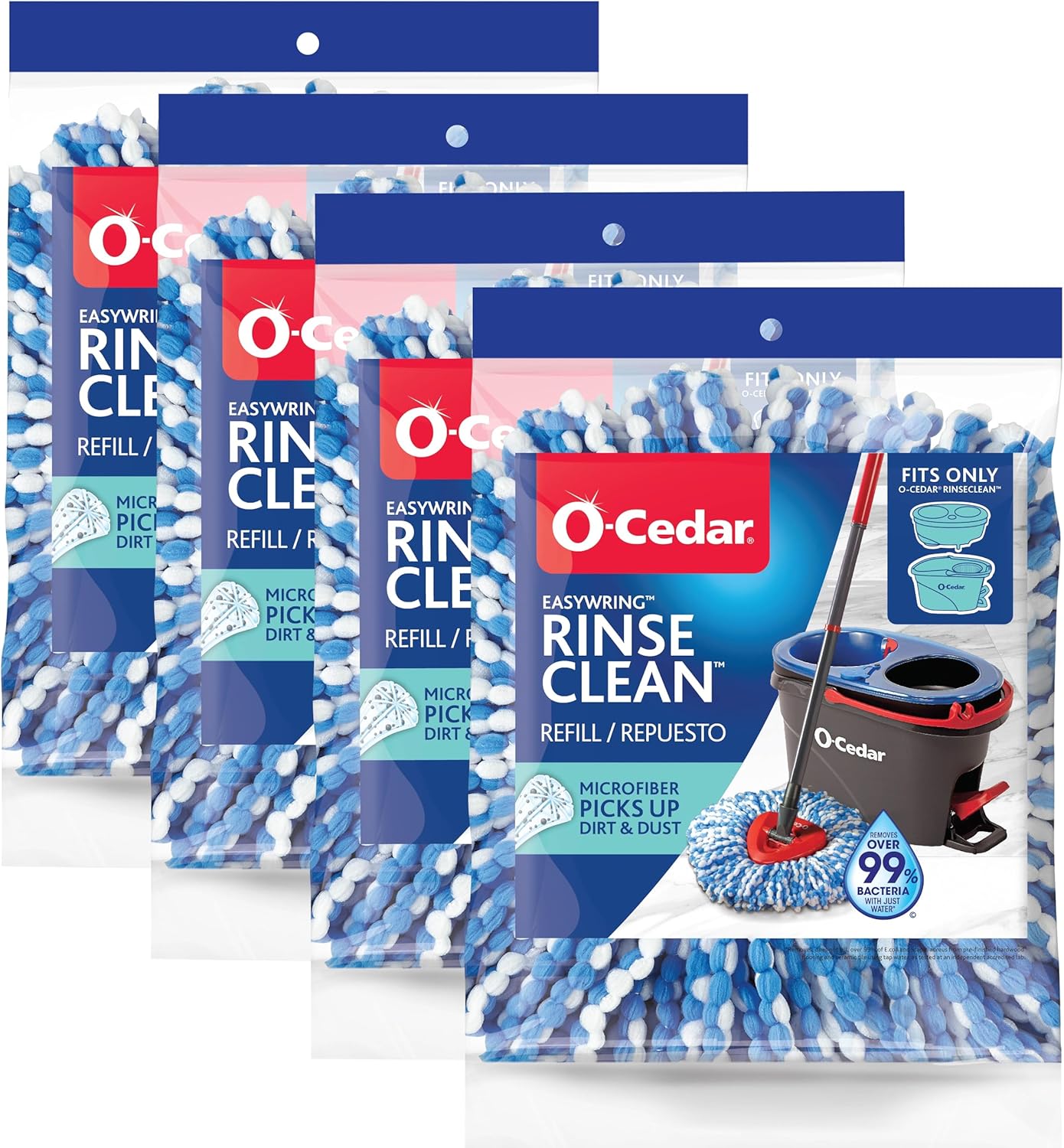Recambio RinseClean 4 Unidades Azul