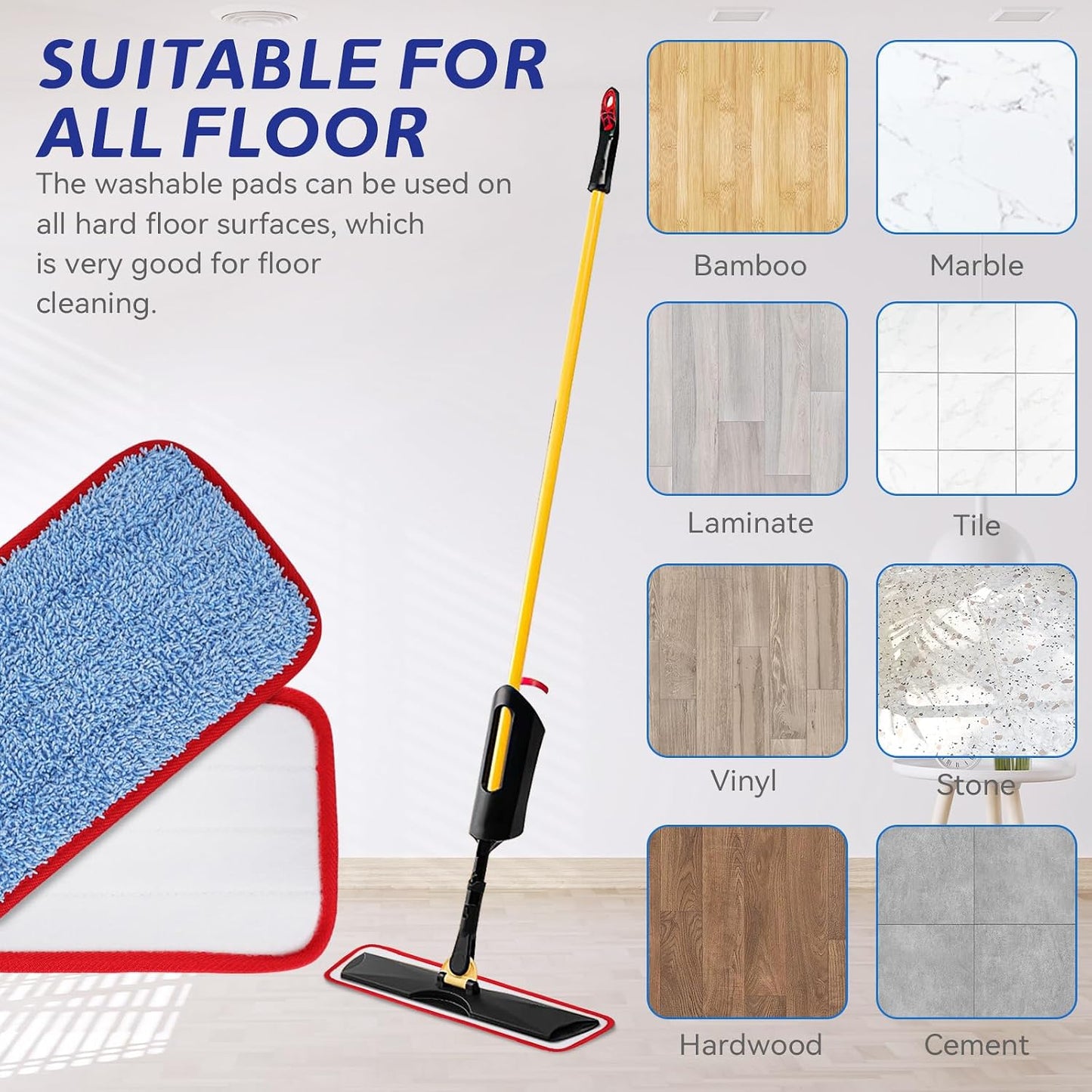 Recambios microfibra para mopa Rubbermaid 18.5pulg 10 pzas