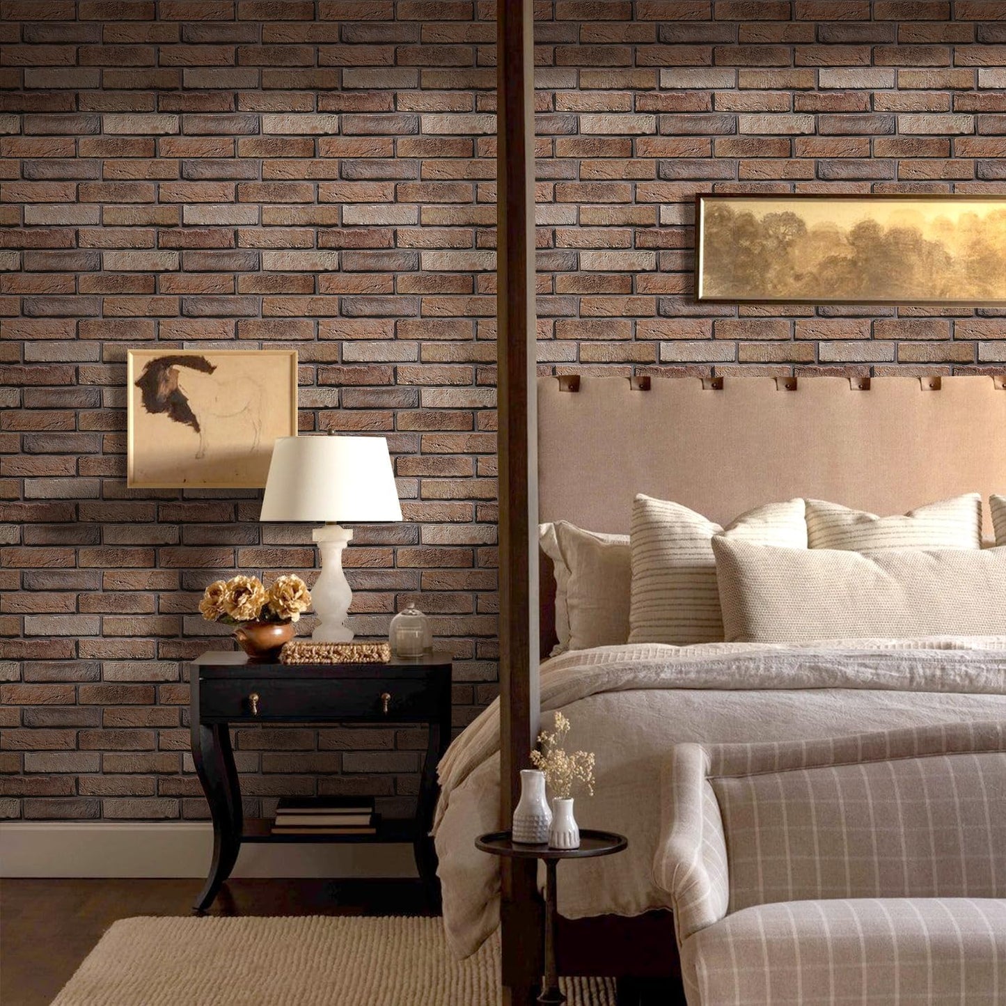 Ladrillo sintético PVC 15.74x11.8pulg 10 Pzas para pared interiores