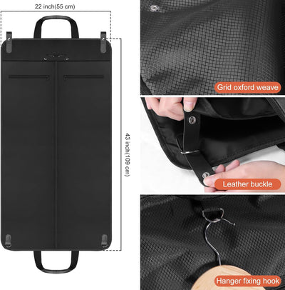 Bolsas ropa 43pulg viaje resistente con 5 bolsillos cremallera