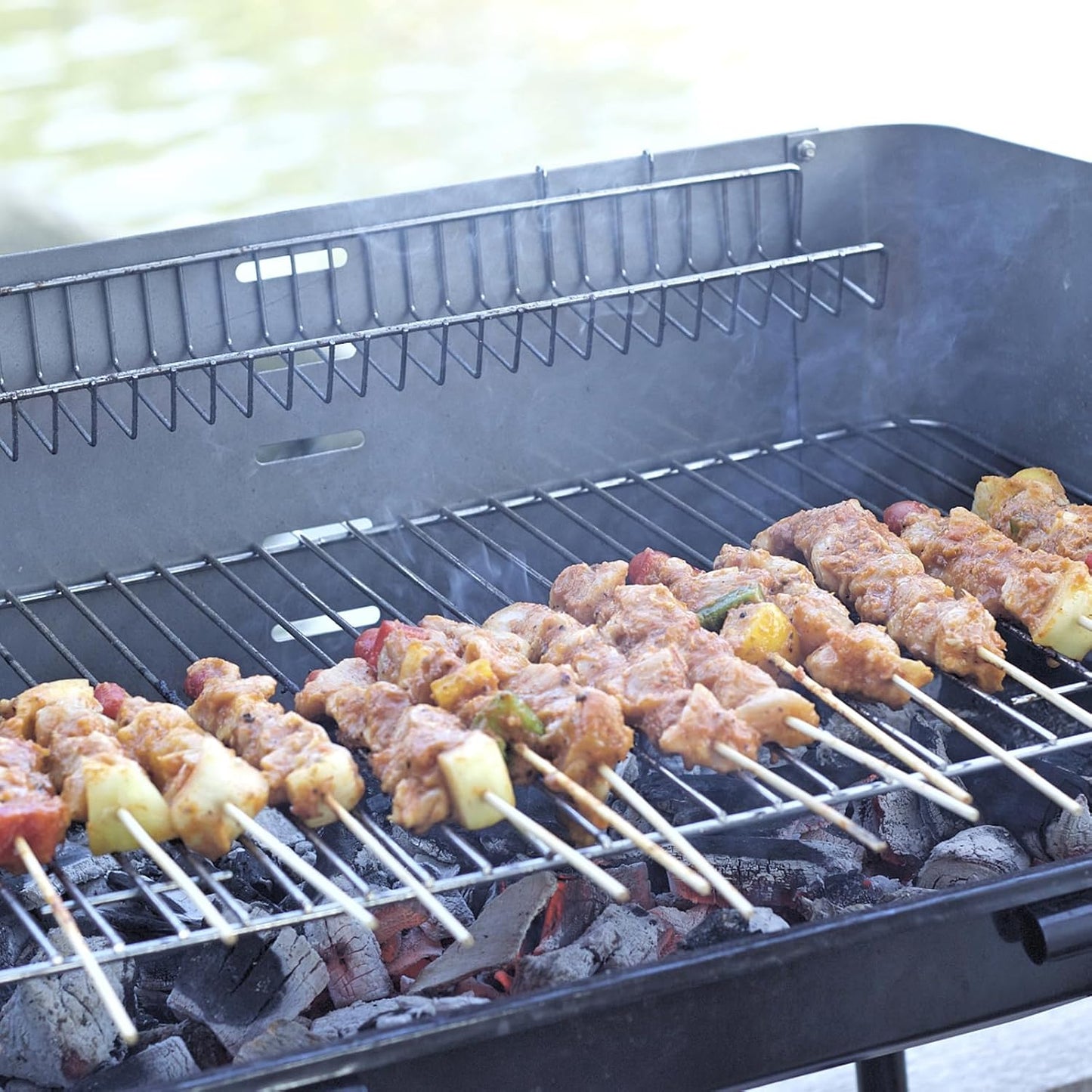 100 Brochetas Bambú 10pulg para Barbacoa Aperitivo Fruta