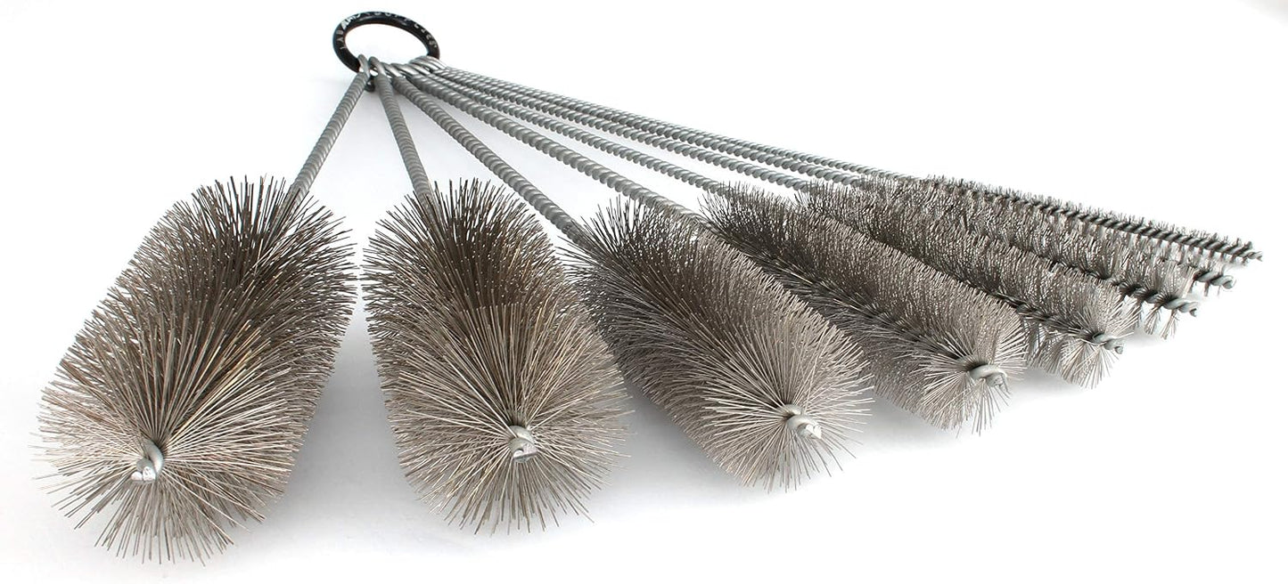 Set 8 Pzas Cepillos Tubos 12pulg Acero Inox