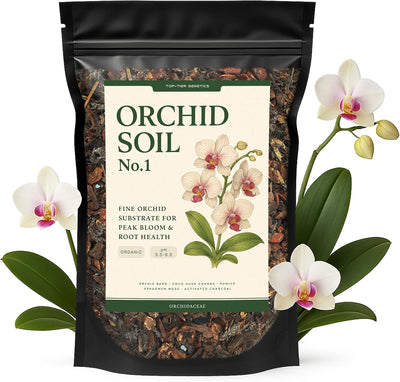 Tierra para orquídeas mezcla premium drenaje rápido pH equilibrado