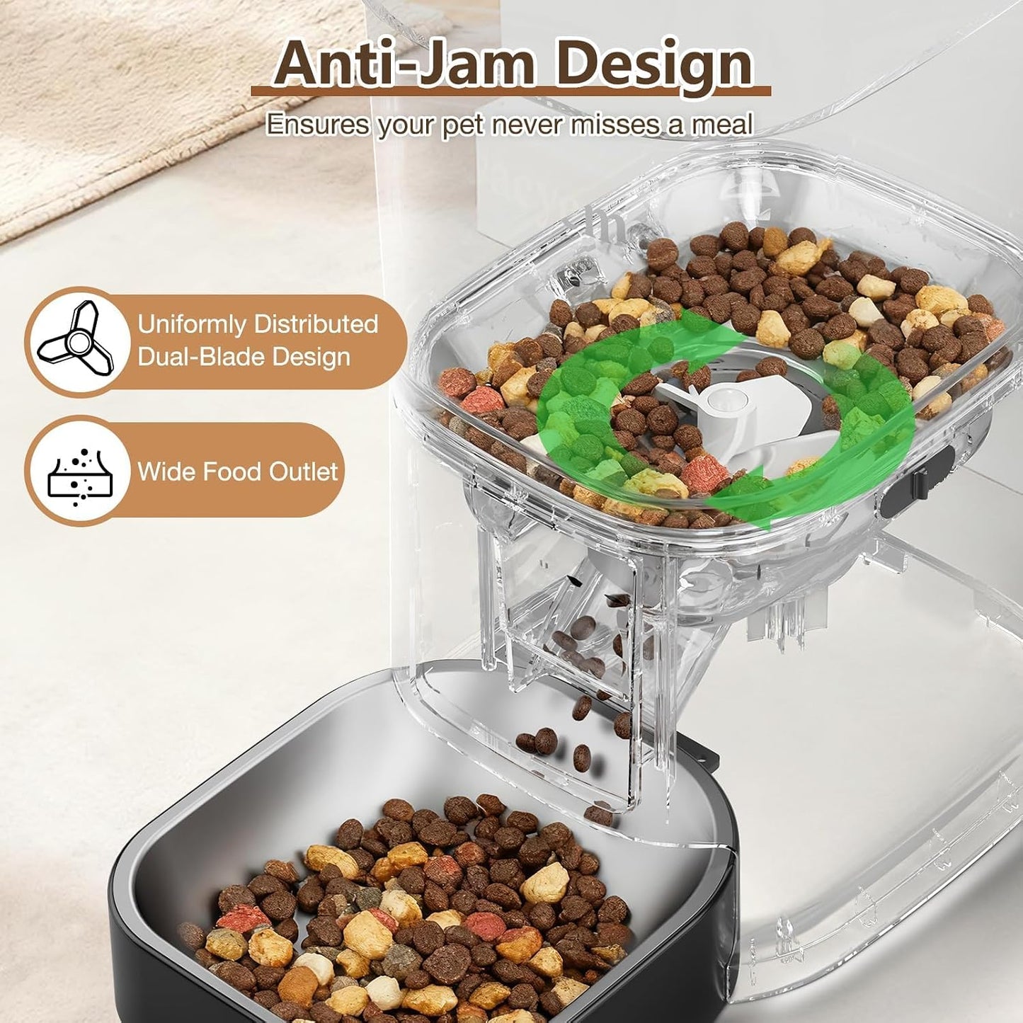 Alimentador automático para gatos WiFi 5L antiatascos