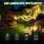 Foco LED 12W 3000K blanco cálido IP65 para patio jardín
