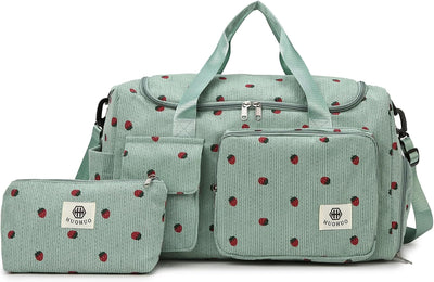 Bolsa deporte mujer con bolsa zapatos y bolsillo húmedo K146-verde