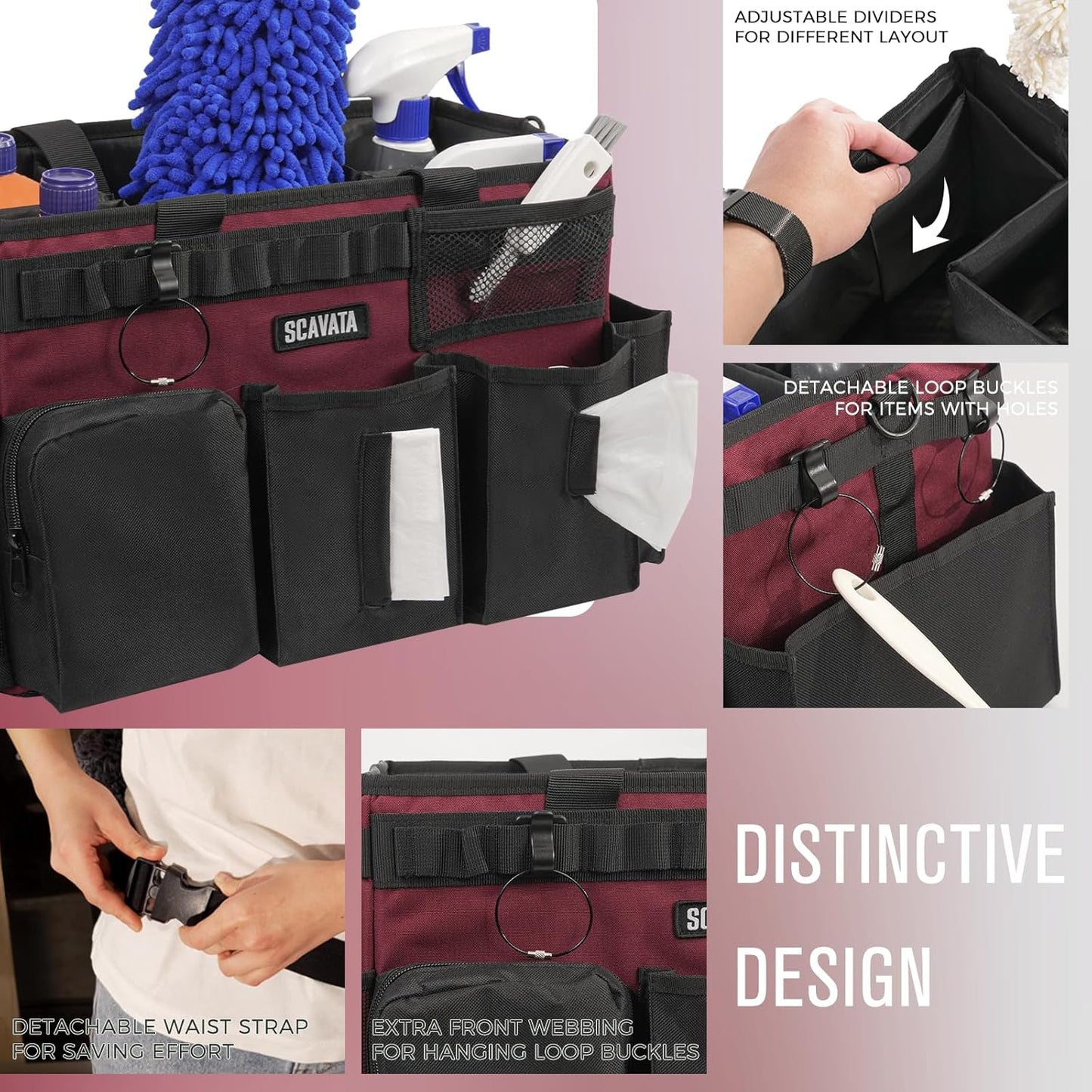 Bolsa limpieza portátil con asa y correas
