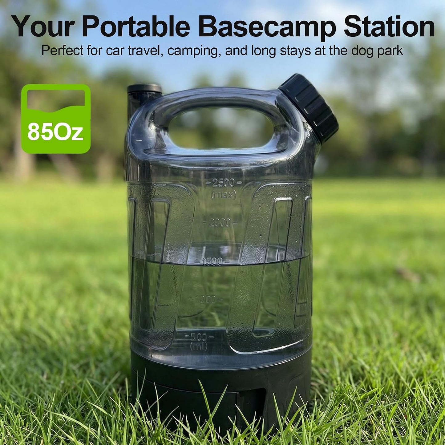 Botella agua perros 84oz a prueba de fugas camping