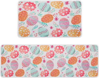 2 Tapetes Pascua 47x16 28x16 pulg acuarela antideslizante