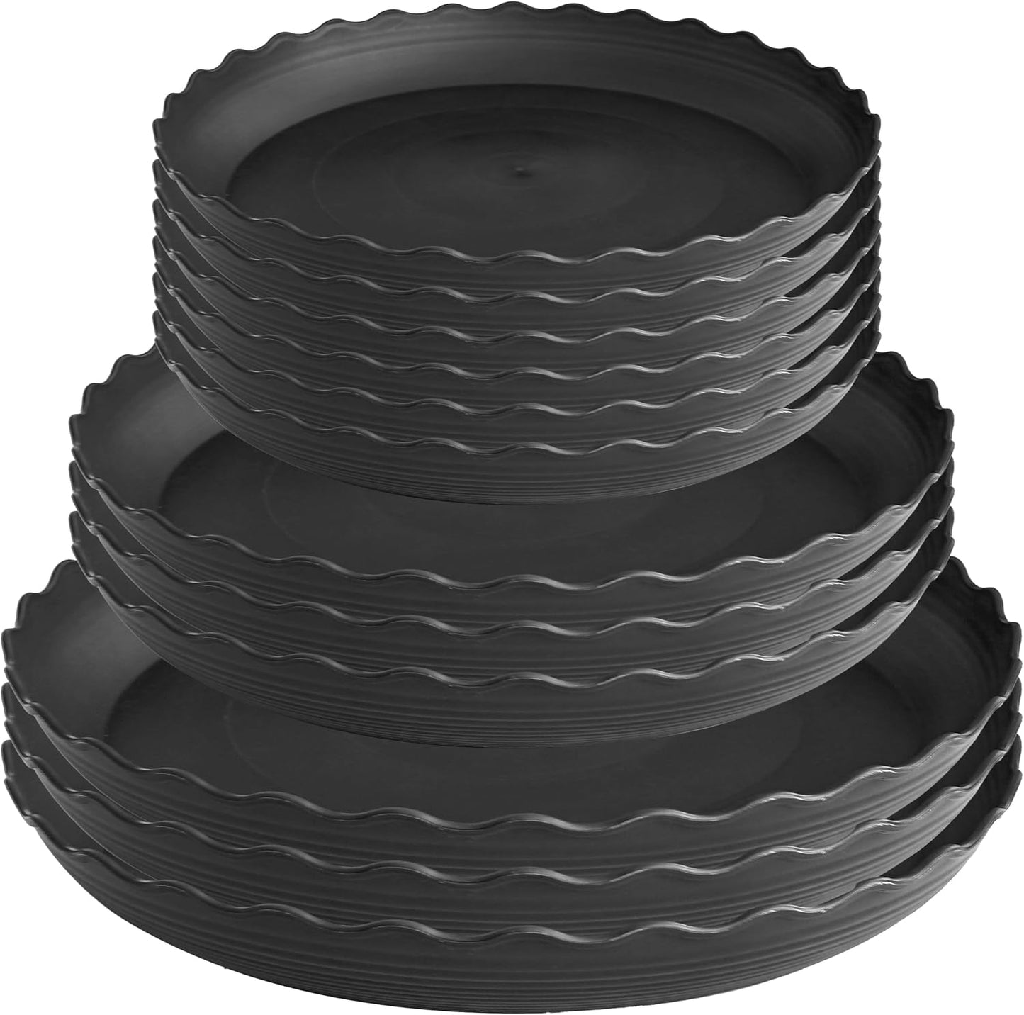 Platillos plástico para plantas 6-10pulg resistente drenaje