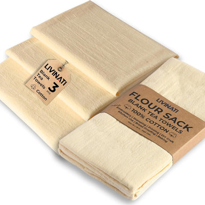 Paño cocina 100% algodón 18x28pulg set 3 para manualidades