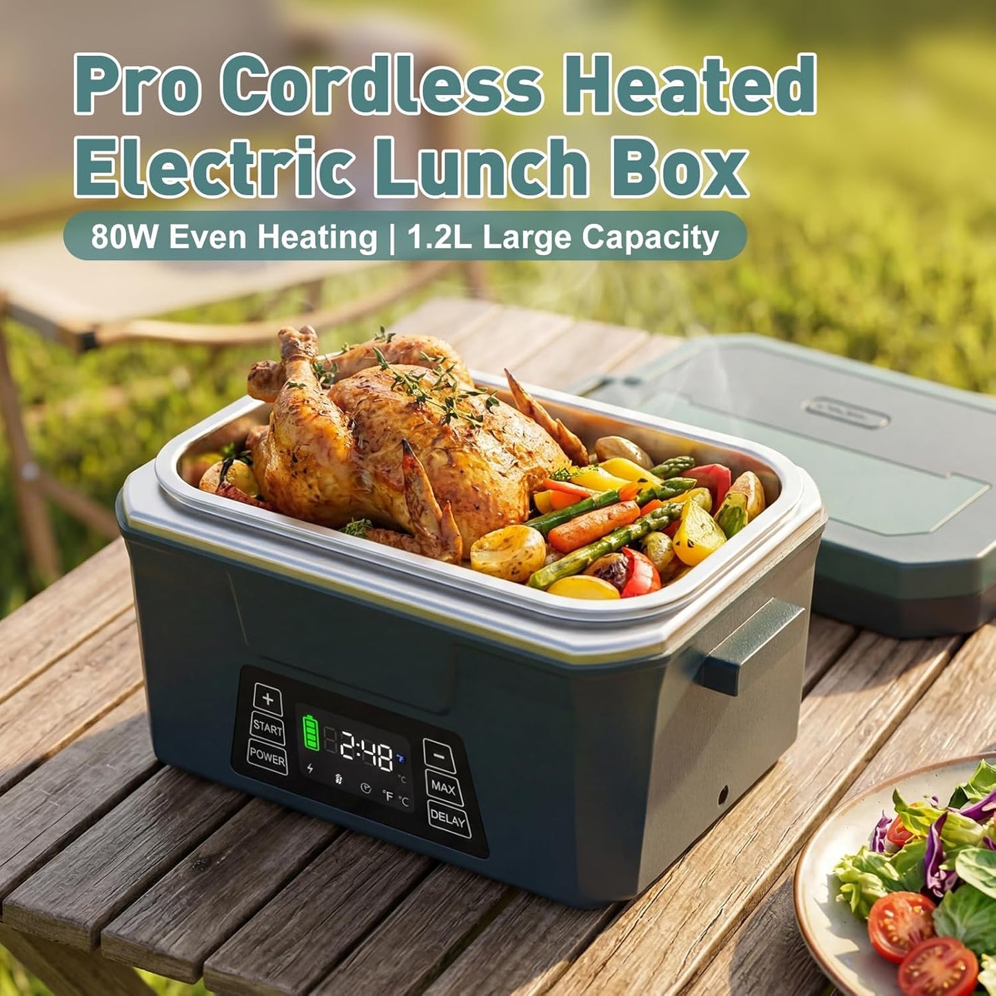 Caja almuerzo eléctrica inalámbrica con APP